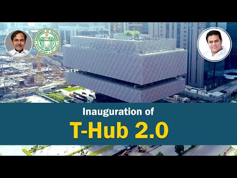 CM Sri KCR inaugurating T-Hub 2.0 in Hyderabad