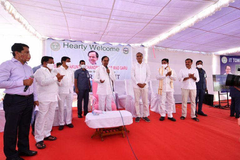 CM-KCR-laid-foundation-stone-to-IT-Tower-in-Siddipet-10-11-2020 (1)