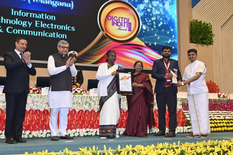 Government of Telangana Project Conferred with Gold Icon at Digital India Awards 2022