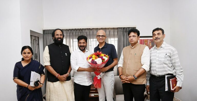 Hon’ble CM Sri. A. Revanth Reddy called on Microsoft Corporation Chairman and CEO Sri Satya Nadella.