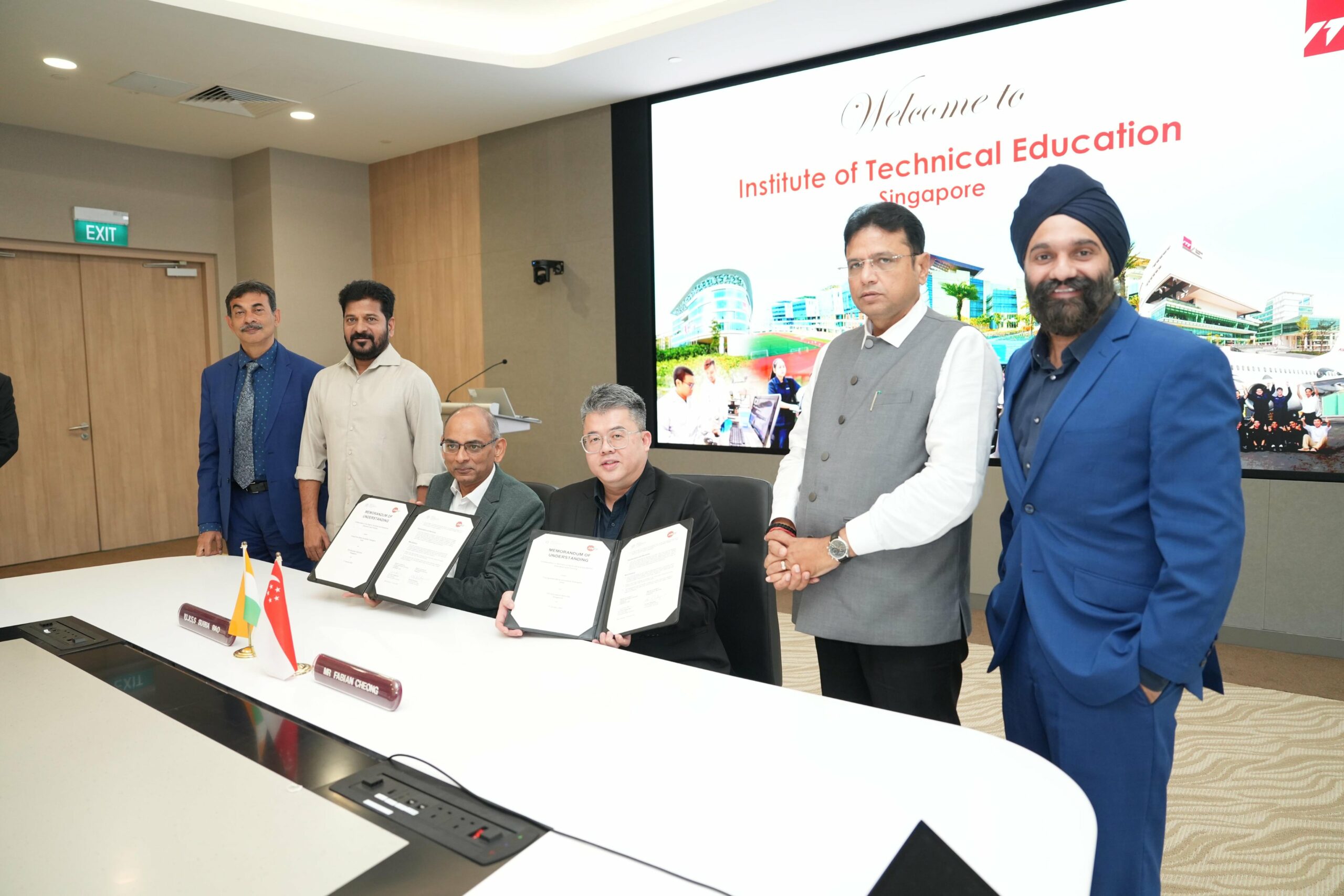 Telangana CM and IT Minister visits Singapore’s ITE and signs MoU for ...