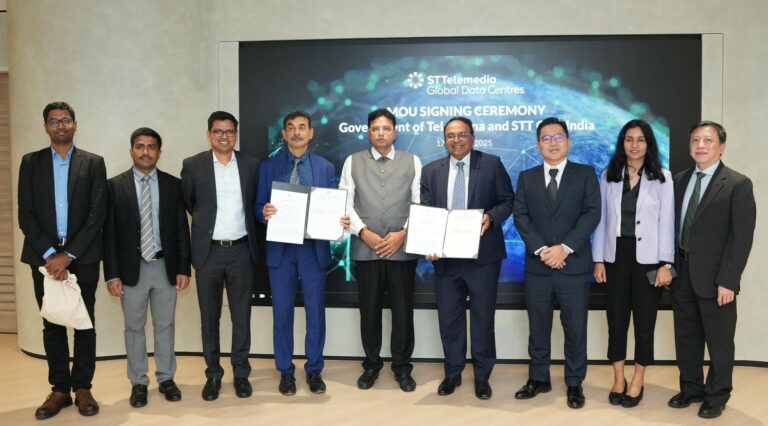 STT Global Data Centres to invest ₹3,500 crore; signs MoU with Telangana Govt.